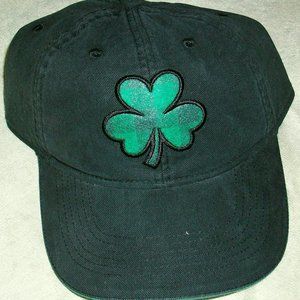 St Patrick's Day Irish Shamrock Patch Snap Back Black Canvas Baseball Cap Hat